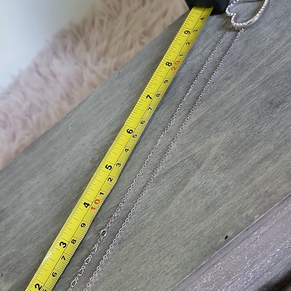 Swarovski Silver Heart Studded Pendant - Picture 7 of 14